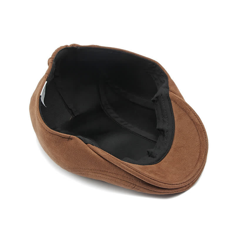 Unisex-Baskenmütze aus zeitlosem Wildleder im Vintage-Stil mit Ivy-Muster - image 6