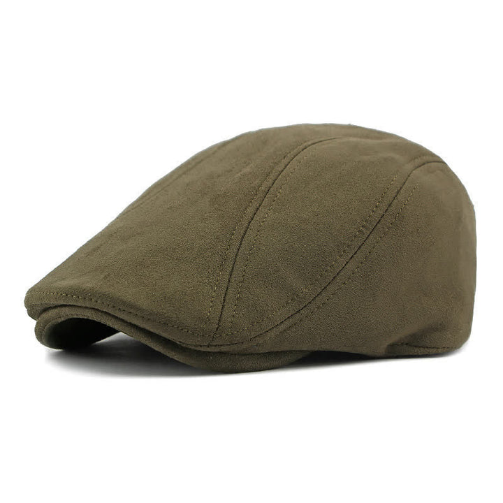 Unisex-Baskenmütze aus zeitlosem Wildleder im Vintage-Stil mit Ivy-Muster - Armeegrün - Verstellbar (21 5/8"-23 1/4") - image 12