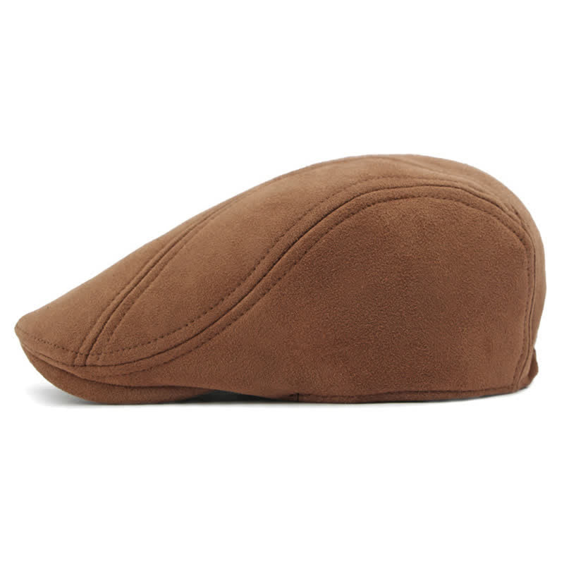 Unisex-Baskenmütze aus zeitlosem Wildleder im Vintage-Stil mit Ivy-Muster - image 3