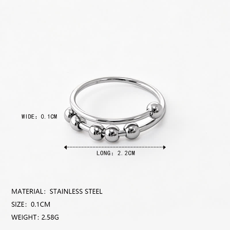 Niedlicher Entspannungs-Gleitperlen-Fidget-Ring zur Angstlinderung - image 4