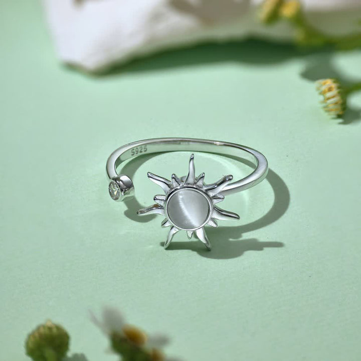 Drehbarer, himmlischer, verstellbarer Fidget-Ring zur Angstlinderung - Silber - 926 Silber - image 8