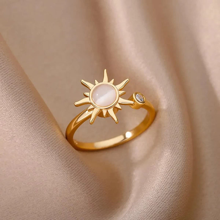 Drehbarer, himmlischer, verstellbarer Fidget-Ring zur Angstlinderung - Gold - Kupfer - image 0