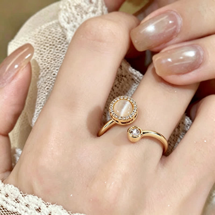 Goldener Katzenaugen-Spinner, verstellbarer Anti-Angst-Ring - Gold - image 0