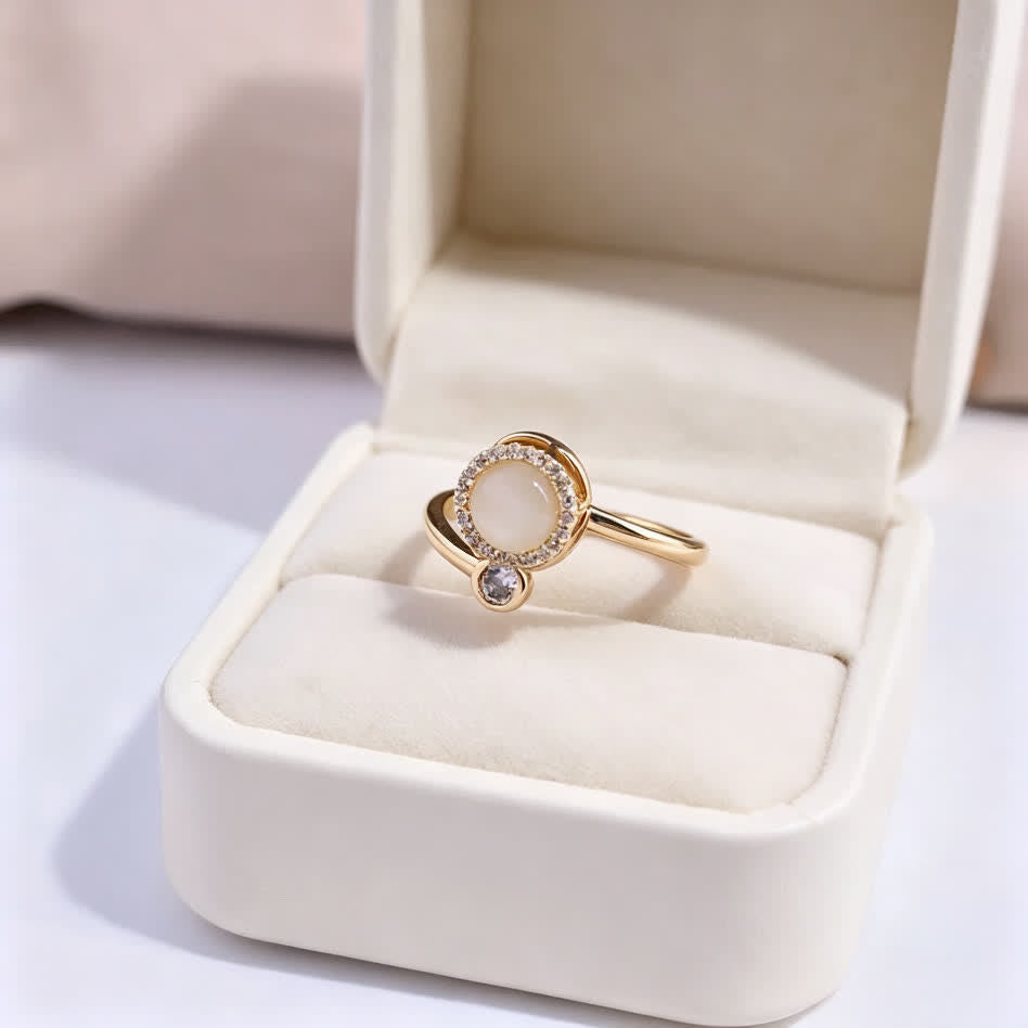 Goldener Katzenaugen-Spinner, verstellbarer Anti-Angst-Ring - image 3