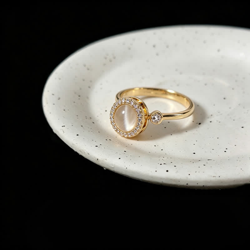 Goldener Katzenaugen-Spinner, verstellbarer Anti-Angst-Ring - image 2