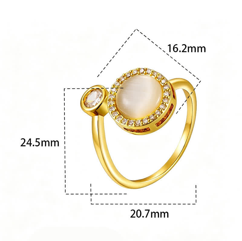 Goldener Katzenaugen-Spinner, verstellbarer Anti-Angst-Ring - image 4