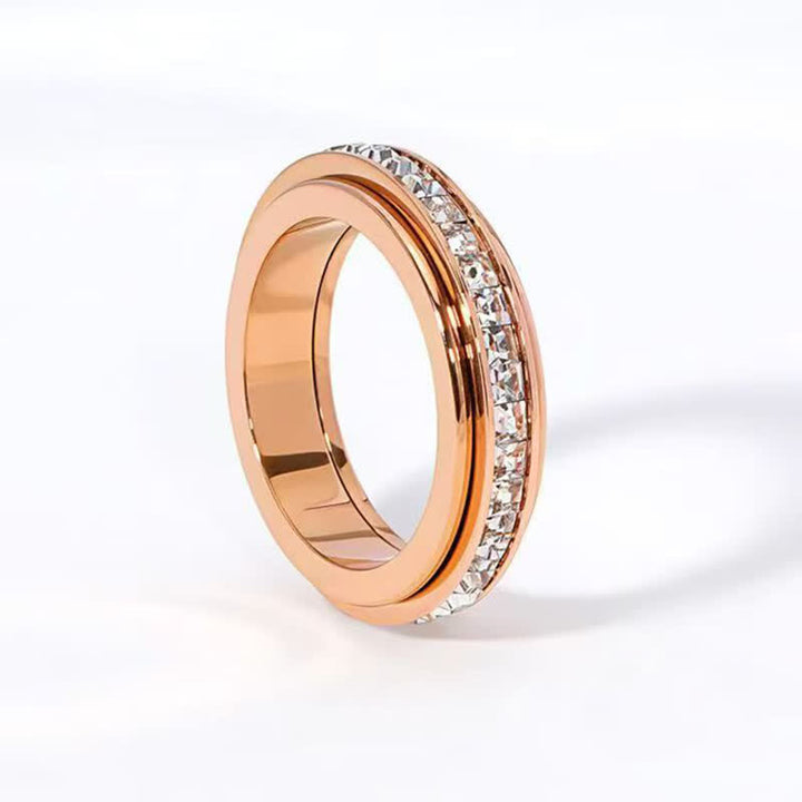 Funkelnder Kristall-Spinner Anti-Angst-Fidget-Ring zur Stressbewältigung - image 8