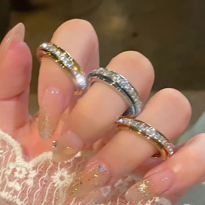 Funkelnder Kristall-Spinner Anti-Angst-Fidget-Ring zur Stressbewältigung - image 1