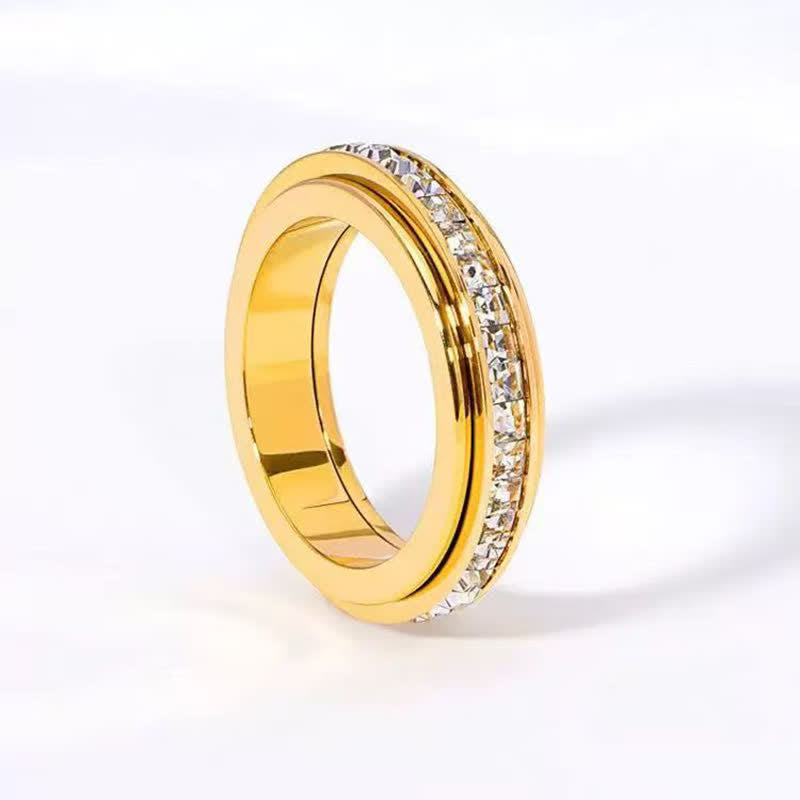 Funkelnder Kristall-Spinner Anti-Angst-Fidget-Ring zur Stressbewältigung - image 6