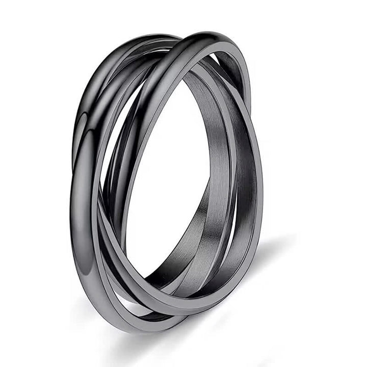 3-in-1 ineinandergreifender Anti-Angst-Rollring - Schwarz - US 13 - image 8