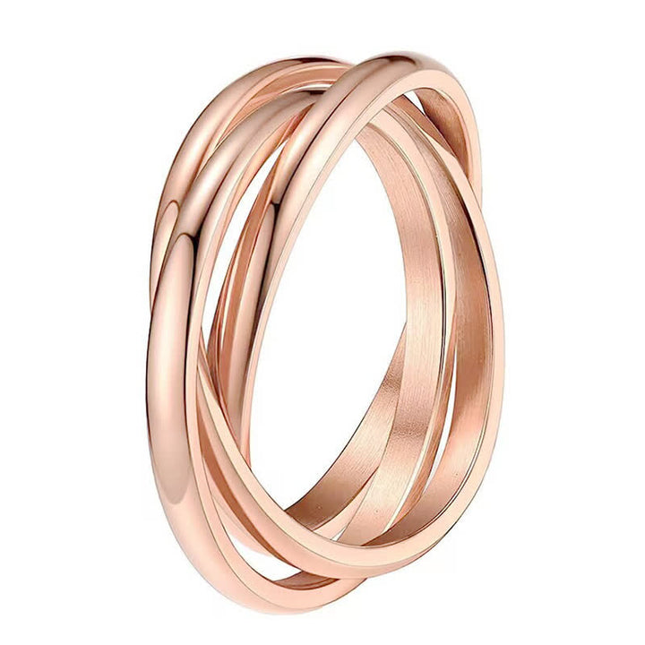 3-in-1 ineinandergreifender Anti-Angst-Rollring - Roségold - US 13 - image 10