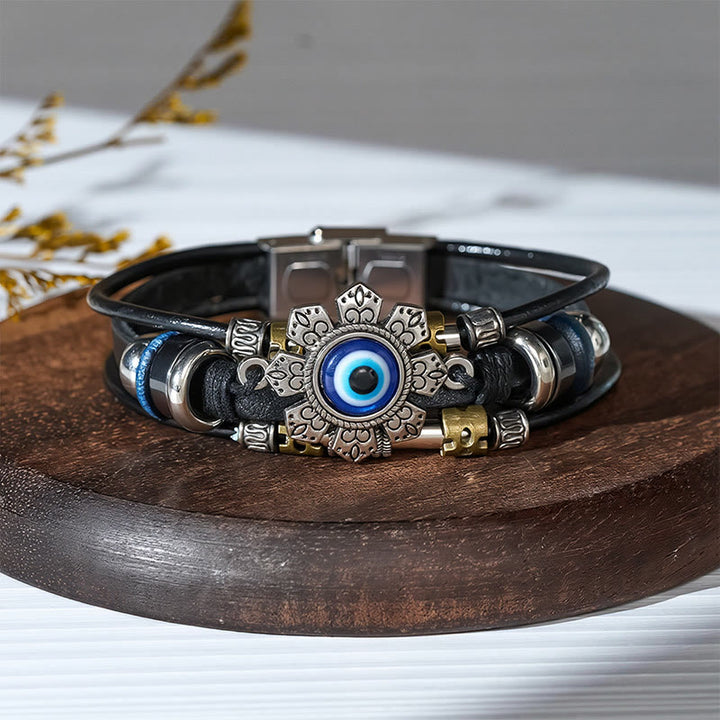 Handgefertigtes geflochtenes Boho-Lederarmband mit Türkisanhänger - Stilnummer 16 - image 18