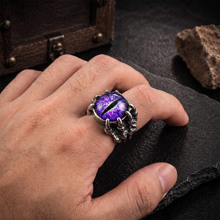 Gothic-Dämonen-Adlerklauen-Ästhetik-Ring mit bösem Blick - image 6