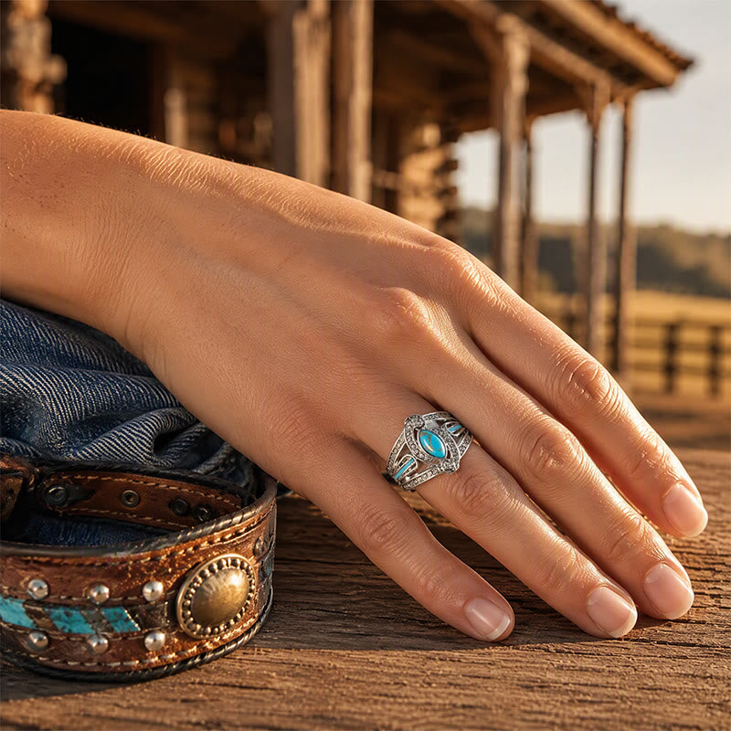Wunderschöner Vintage-Ring mit kunstvollen Schnitzereien, ethnisch inspirierter Metallring – das perfekte Geschenk für Partys - image 1