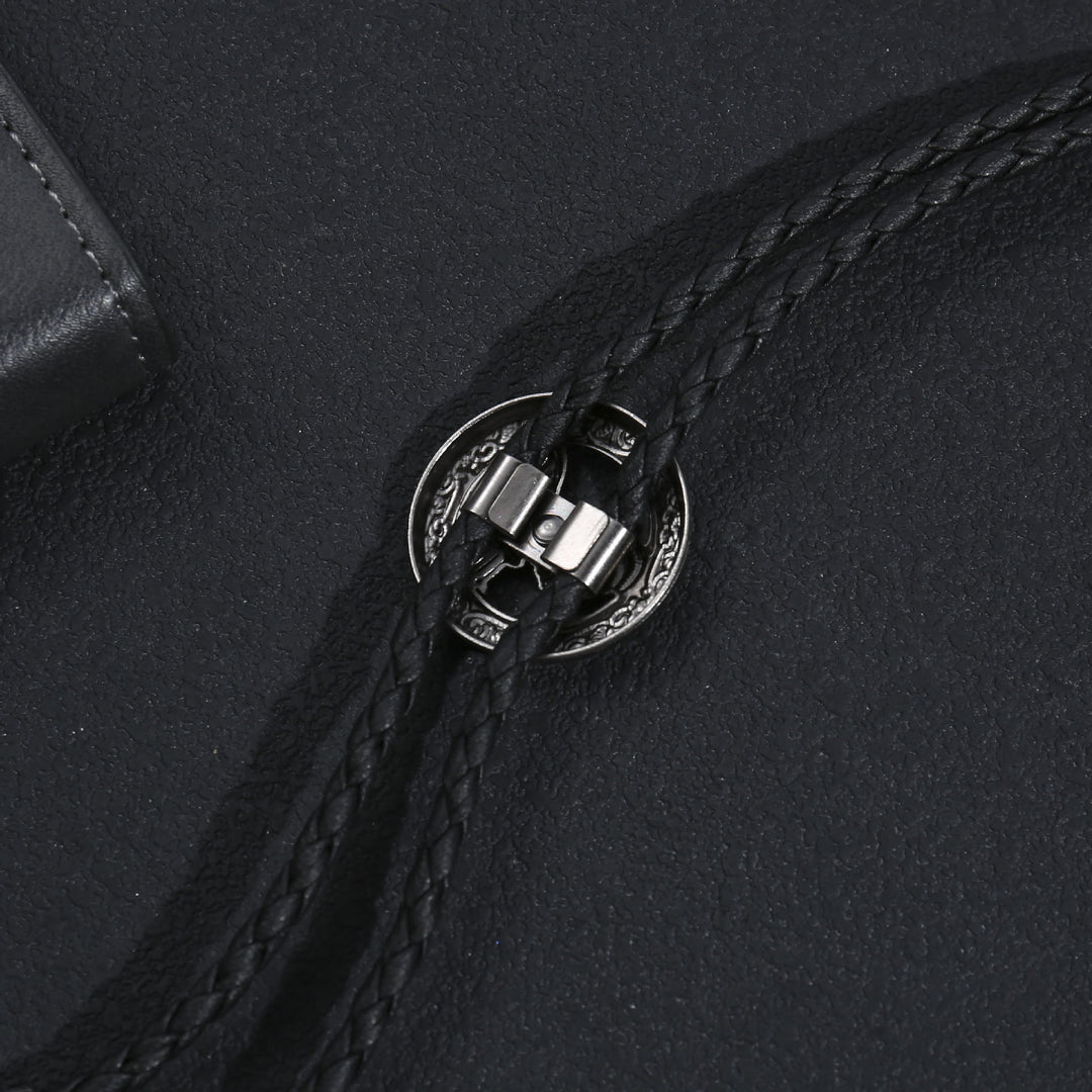Vintage Western Bolo-Krawatte für Herren aus geflochtenem Leder mit Hahn-Motiv - image 2