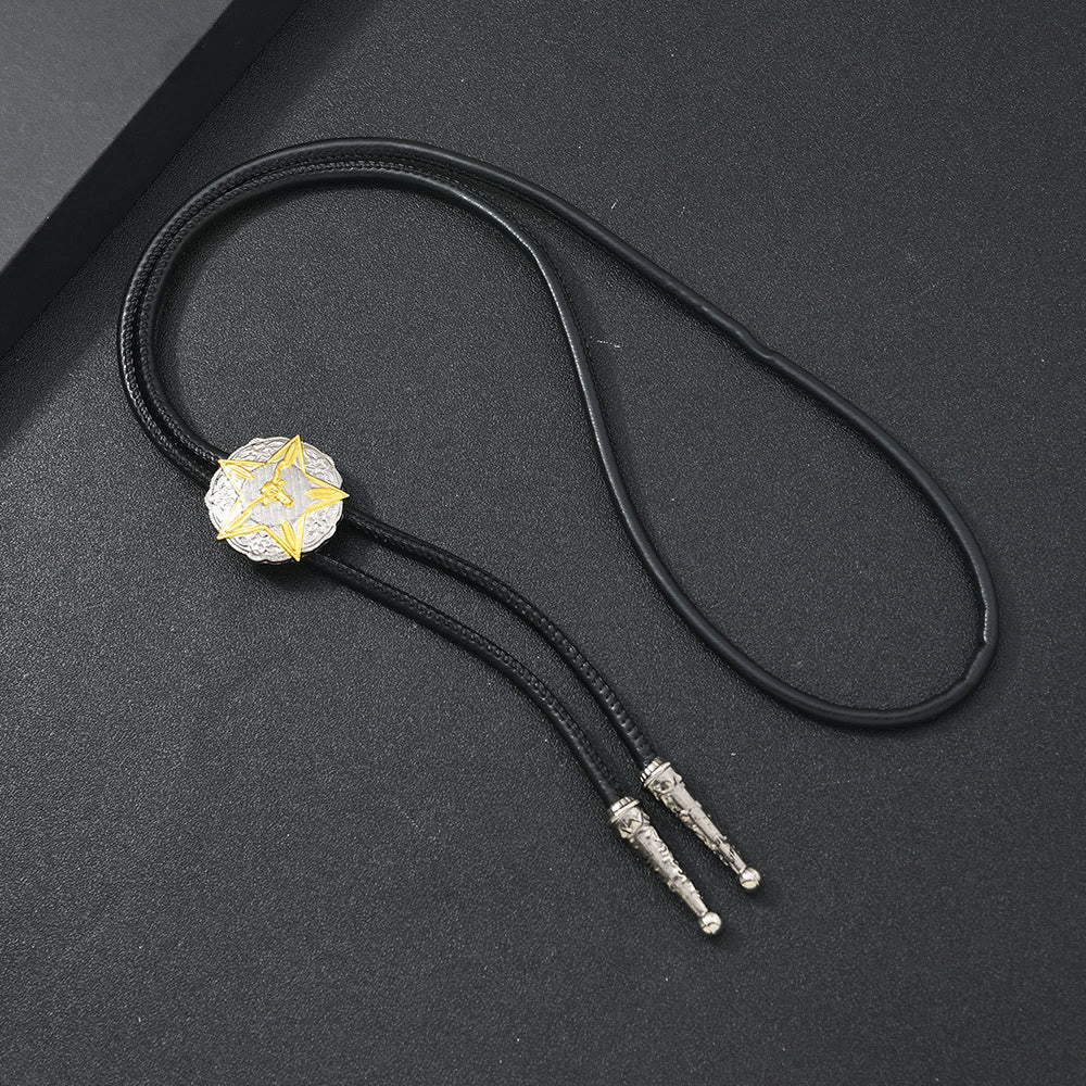 Filigrane Bolo-Krawatten-Halskette in antikem Gold und Silber - Stil Nr. 3 - image 6
