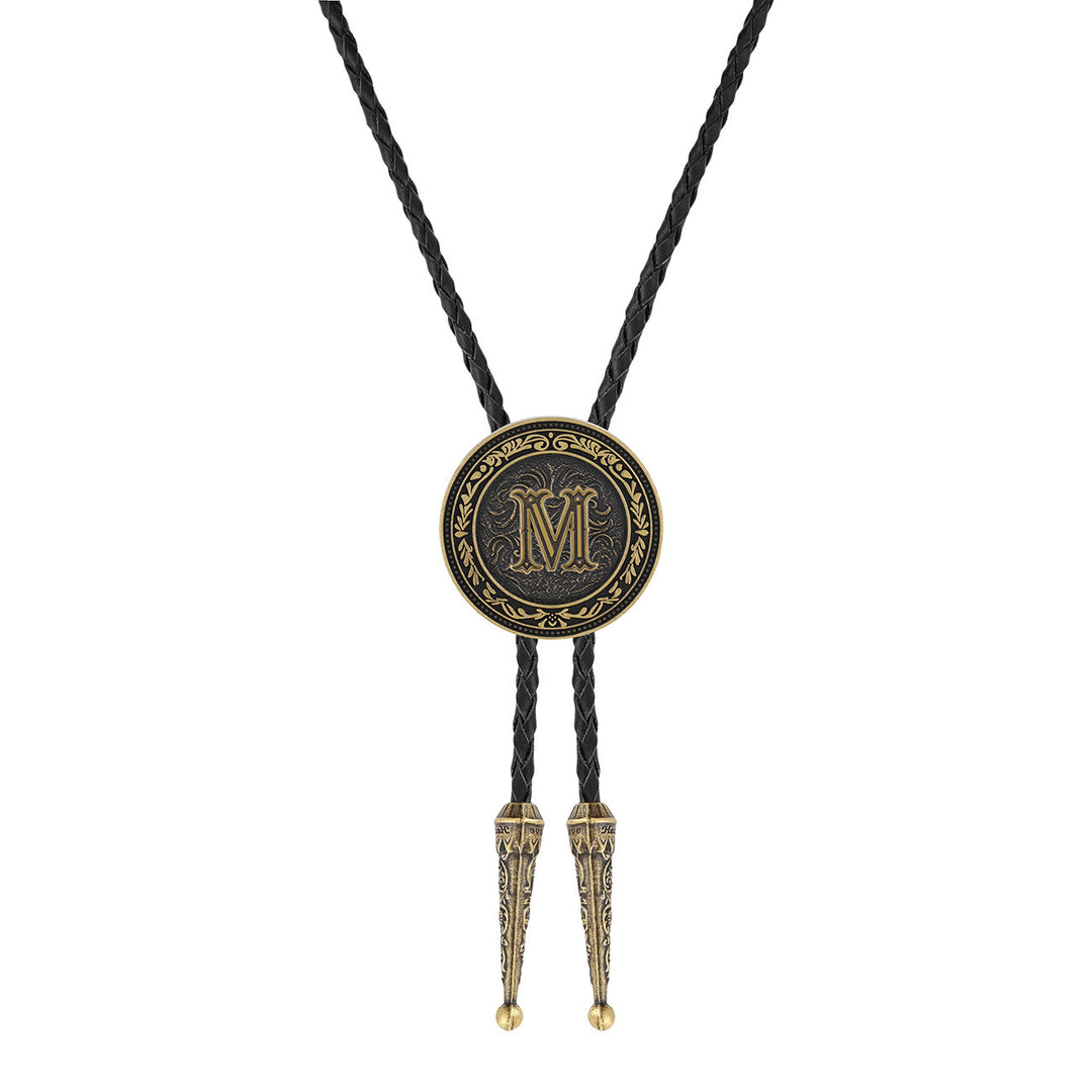 Vintage-Western-Bolo-Krawatte für Herren mit antikem Messingschild - M - image 13