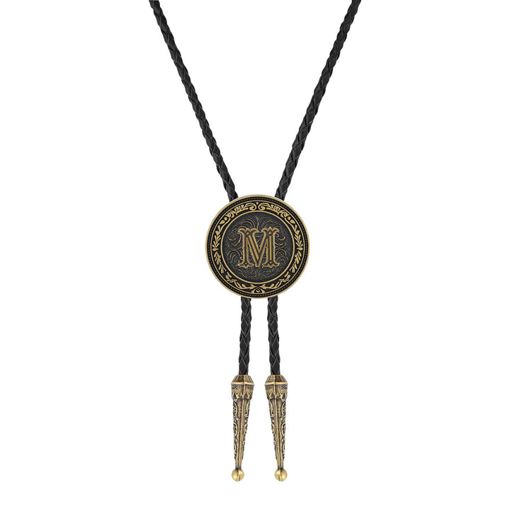Vintage-Western-Bolo-Krawatte für Herren mit antikem Messingschild - M - image 13