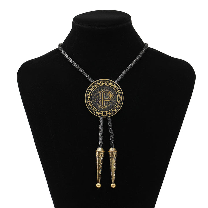Vintage-Western-Bolo-Krawatte für Herren mit antikem Messingschild - P - image 16