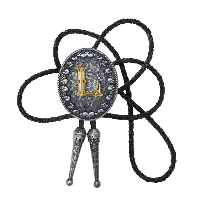 Bolo-Krawatte im alten Stil mit zweifarbigem, aufwendigem Reliefmonogramm. - L - image 13