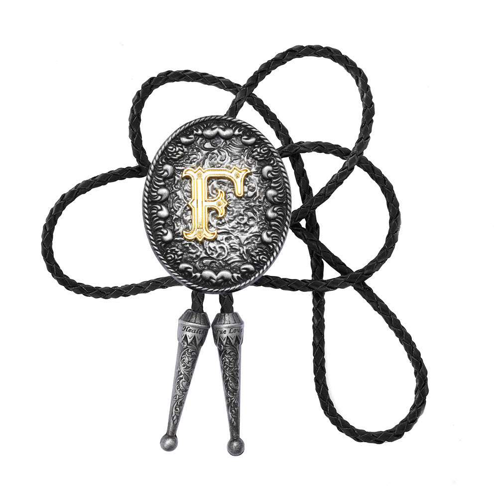 Bolo-Krawatte im alten Stil mit zweifarbigem, aufwendigem Reliefmonogramm. - F - image 7