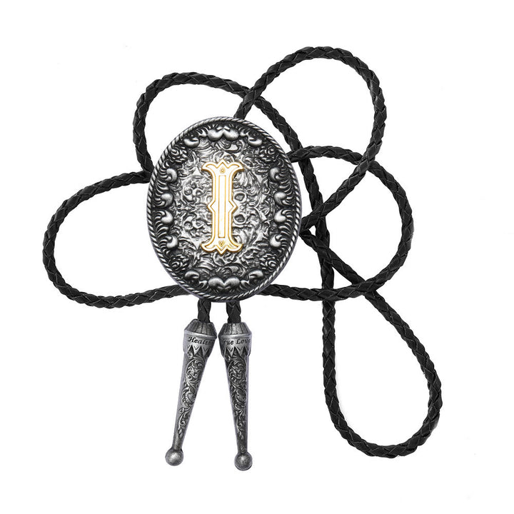 Bolo-Krawatte im alten Stil mit zweifarbigem, aufwendigem Reliefmonogramm. - I - image 10