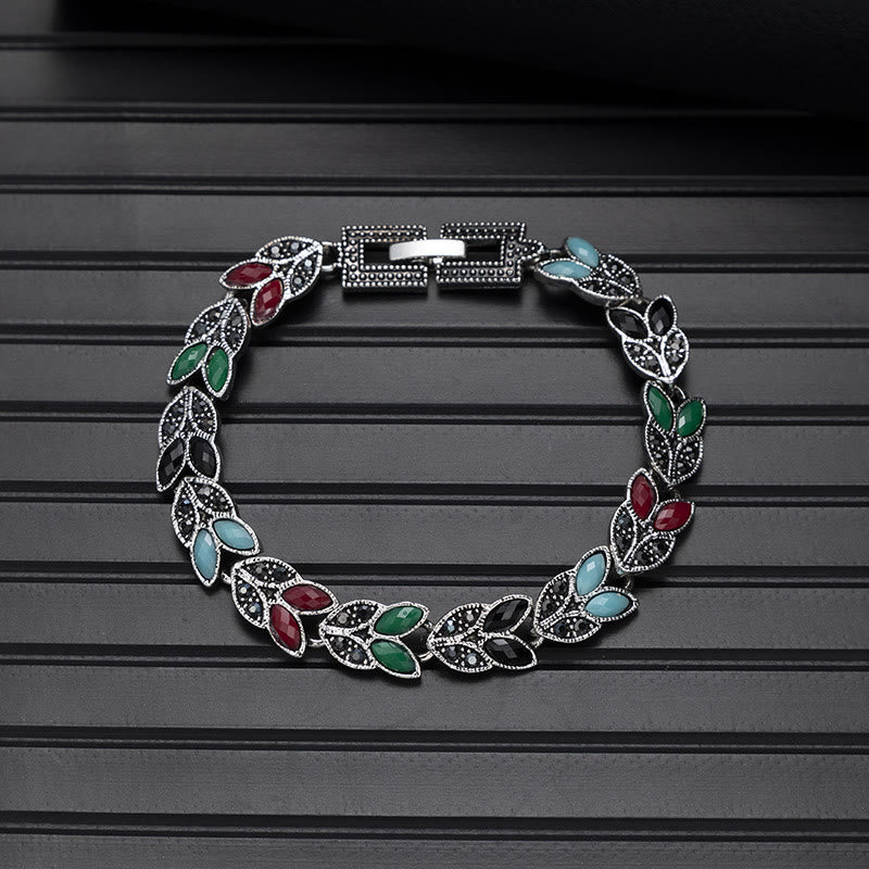 Boho Vintage Türkis-Rundstein-Chic-Armband - Stil Nr. 10 - image 12