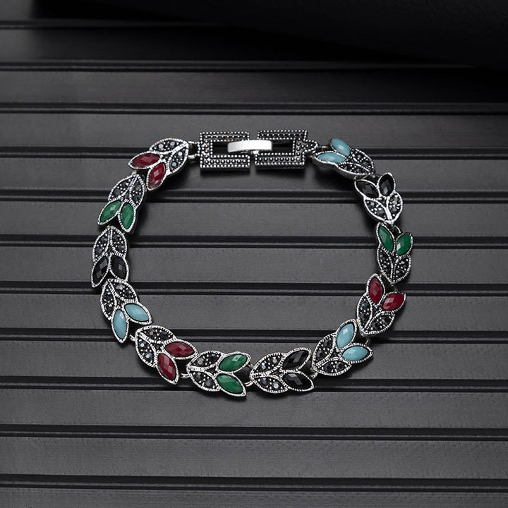 Boho Vintage Türkis-Rundstein-Chic-Armband - Stil Nr. 10 - image 12