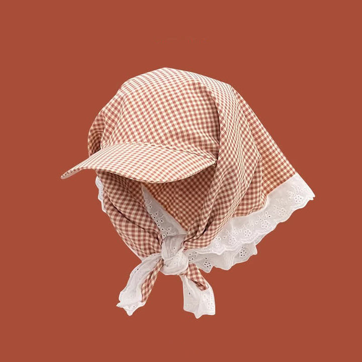 Stilvolle, lässige Unisex-Baseballkappe mit Bandana-Muster zum Binden - Rosa Karo - Anpassbar - image 8