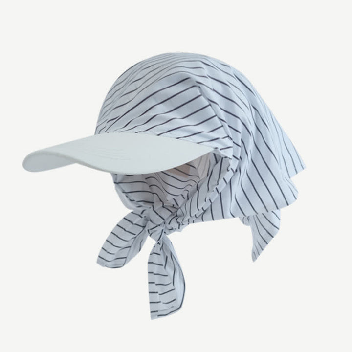 Stilvolle, lässige Unisex-Baseballkappe mit Bandana-Muster zum Binden - Weiße Streifen - Anpassbar - image 4