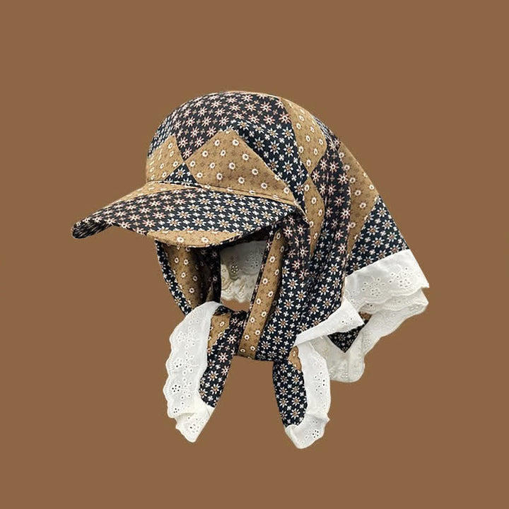 Stilvolle, lässige Unisex-Baseballkappe mit Bandana-Muster zum Binden - Schwarze Blume - Anpassbar - image 10