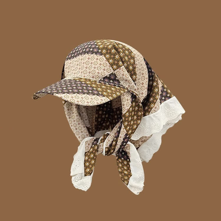 Stilvolle, lässige Unisex-Baseballkappe mit Bandana-Muster zum Binden - Khaki Flower - Anpassbar - image 11