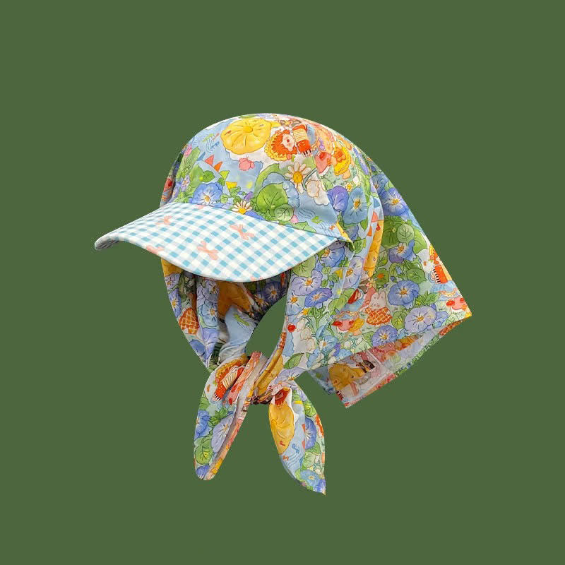 Stilvolle, lässige Unisex-Baseballkappe mit Bandana-Muster zum Binden - Blaue Blume - Anpassbar - image 12