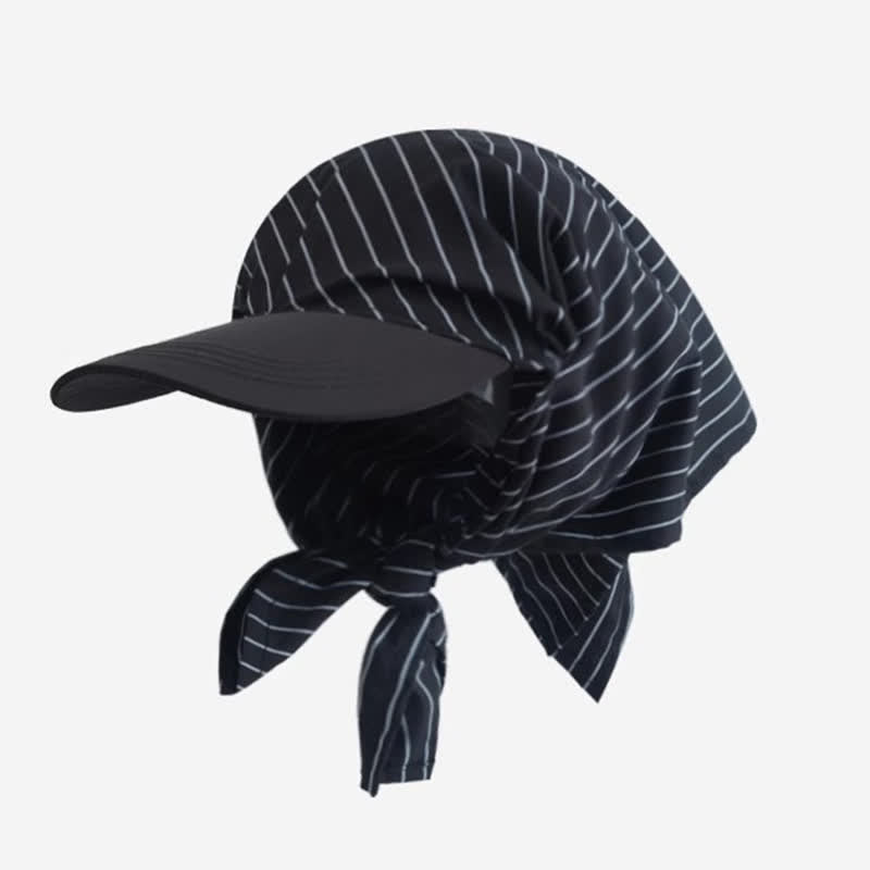 Stilvolle, lässige Unisex-Baseballkappe mit Bandana-Muster zum Binden - Schwarze Streifen - Anpassbar - image 3