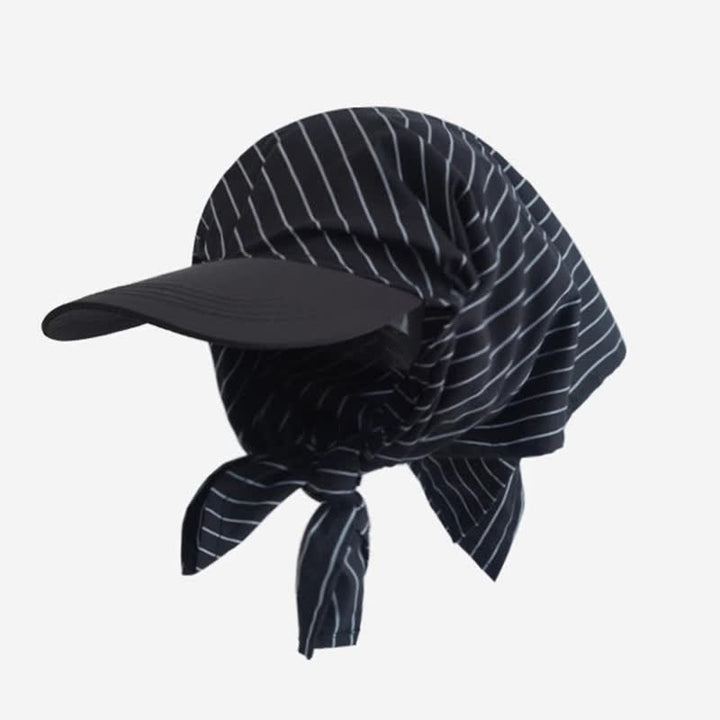 Stilvolle, lässige Unisex-Baseballkappe mit Bandana-Muster zum Binden - Schwarze Streifen - Anpassbar - image 3