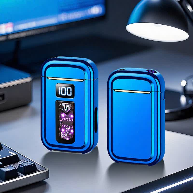 3-in-1 Plasma-Lichtbogen- und Jet-Brenner-Butanfeuerzeug mit LED-Taschenlampe - Blau - image 9