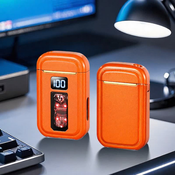 3-in-1 Plasma-Lichtbogen- und Jet-Brenner-Butanfeuerzeug mit LED-Taschenlampe - Orange - image 12