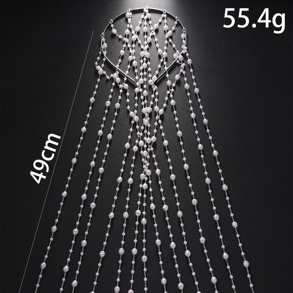 Haarketten mit Perlenschleier für Damen – ideal für Hochzeiten und Feste - image 4
