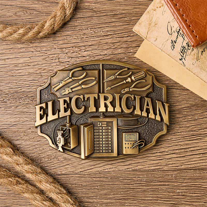 Elektriker-Werkzeug-Panel-Muster DIY Schnalle Ledergürtel - image 1