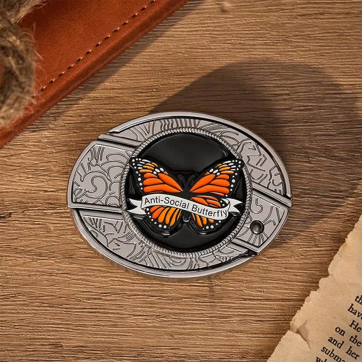 Anti-Social Butterfly DIY Verstecktes Klappmesser Schnalle Ledergürtel - image 10