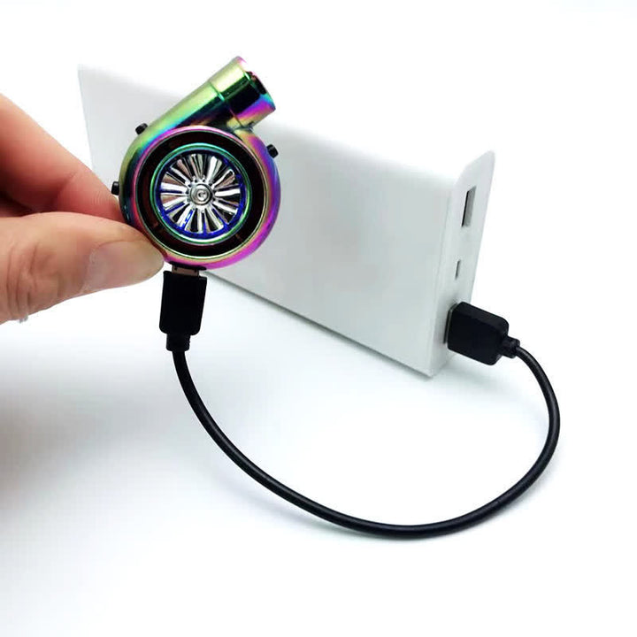 Kreativer elektrischer Feuerzeug-Schlüsselanhänger mit rotierender Turbine - image 1