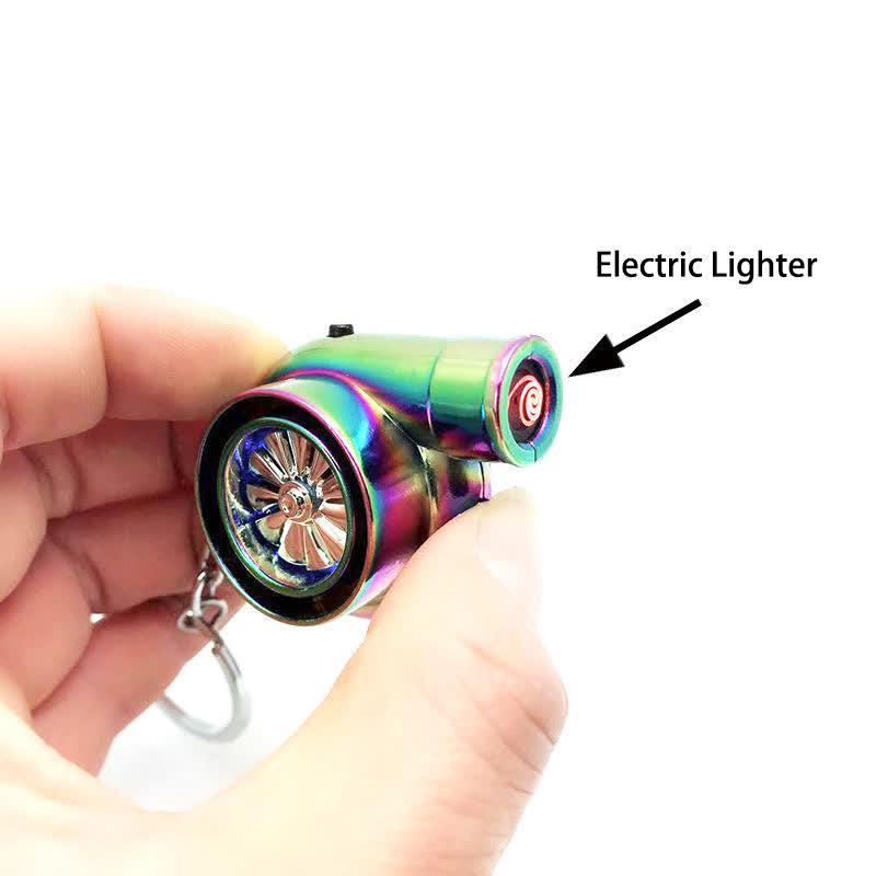 Kreativer elektrischer Feuerzeug-Schlüsselanhänger mit rotierender Turbine - image 5