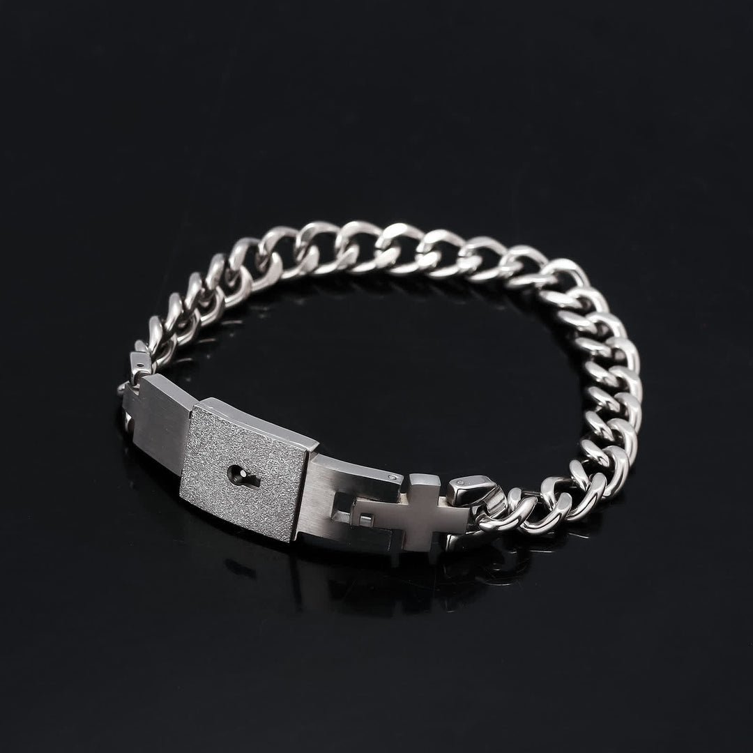 2er-Set passende Partnerarmbänder mit Herzschloss und Schlüssel - image 5