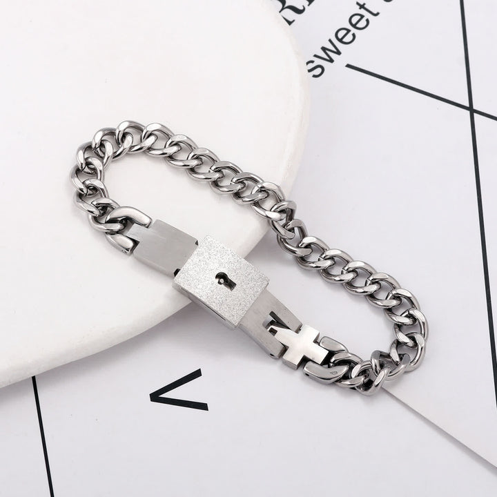 2er-Set passende Partnerarmbänder mit Herzschloss und Schlüssel - image 9