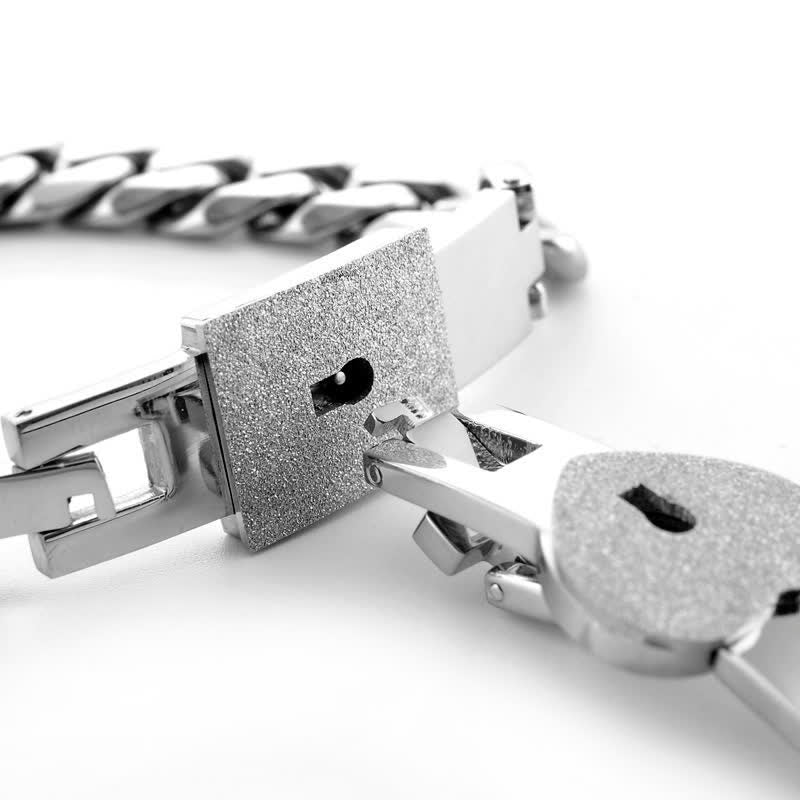 2er-Set passende Partnerarmbänder mit Herzschloss und Schlüssel - image 3