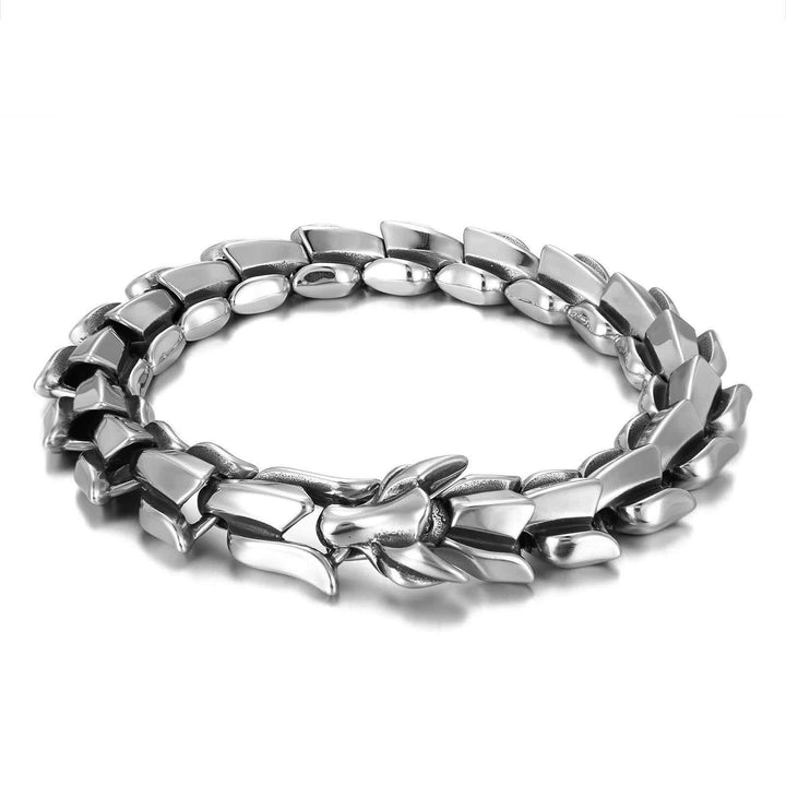 Punkiges, klobiges, schweres kubanisches Drachenschuppenarmband für Herren - image 1
