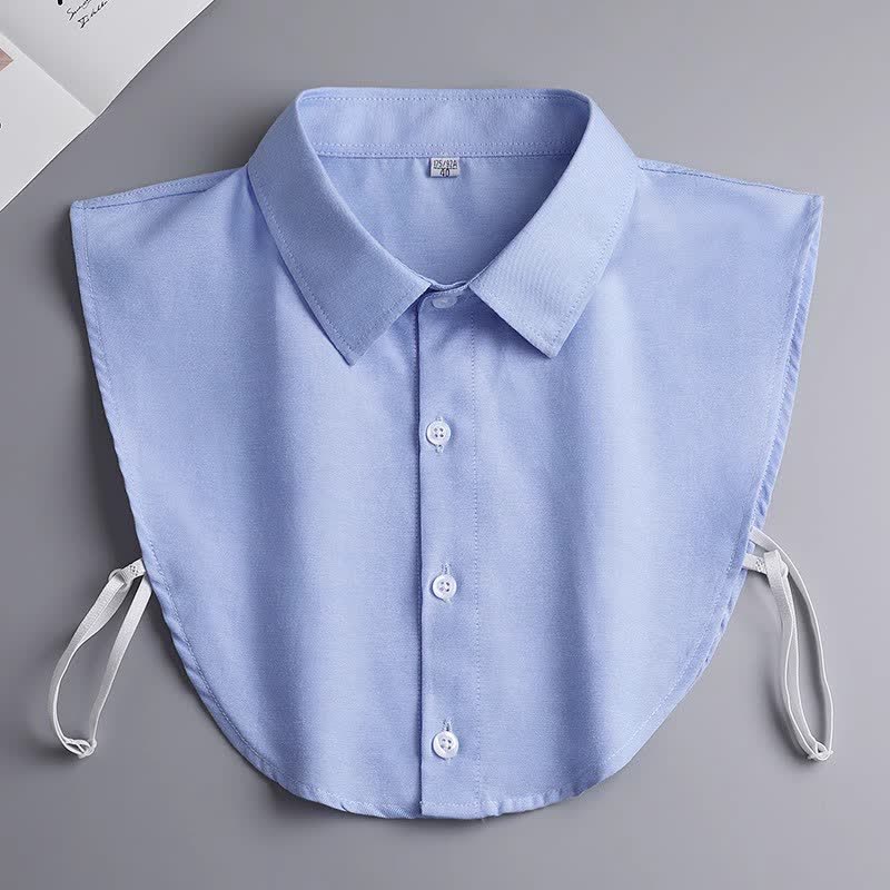 Unisex Klassischer einfarbiger abnehmbarer Baumwoll-Imitatkragen - Himmelblau - 3XL - image 15