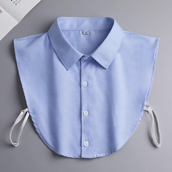 Unisex Klassischer einfarbiger abnehmbarer Baumwoll-Imitatkragen - Himmelblau - 3XL - image 15