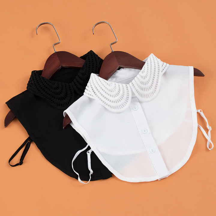 Eleganter, abnehmbarer, runder Zierkragen aus gehäkelter Spitze für Damen - image 7