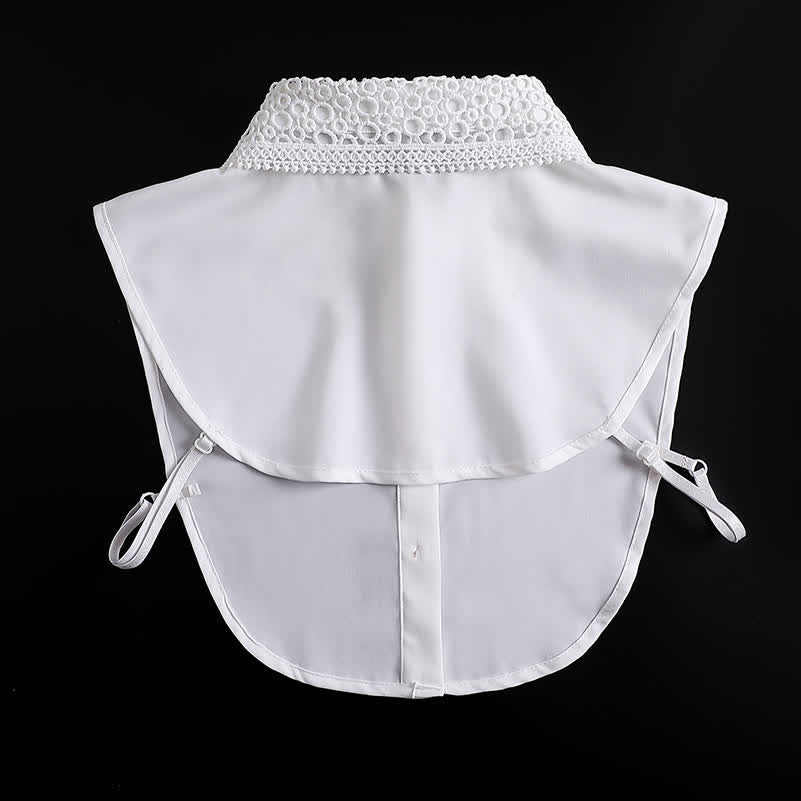 Klassische Lagenlooks mit Lochspitze, Preppy-Stil, Accessoire mit angedeutetem Kragen - image 3